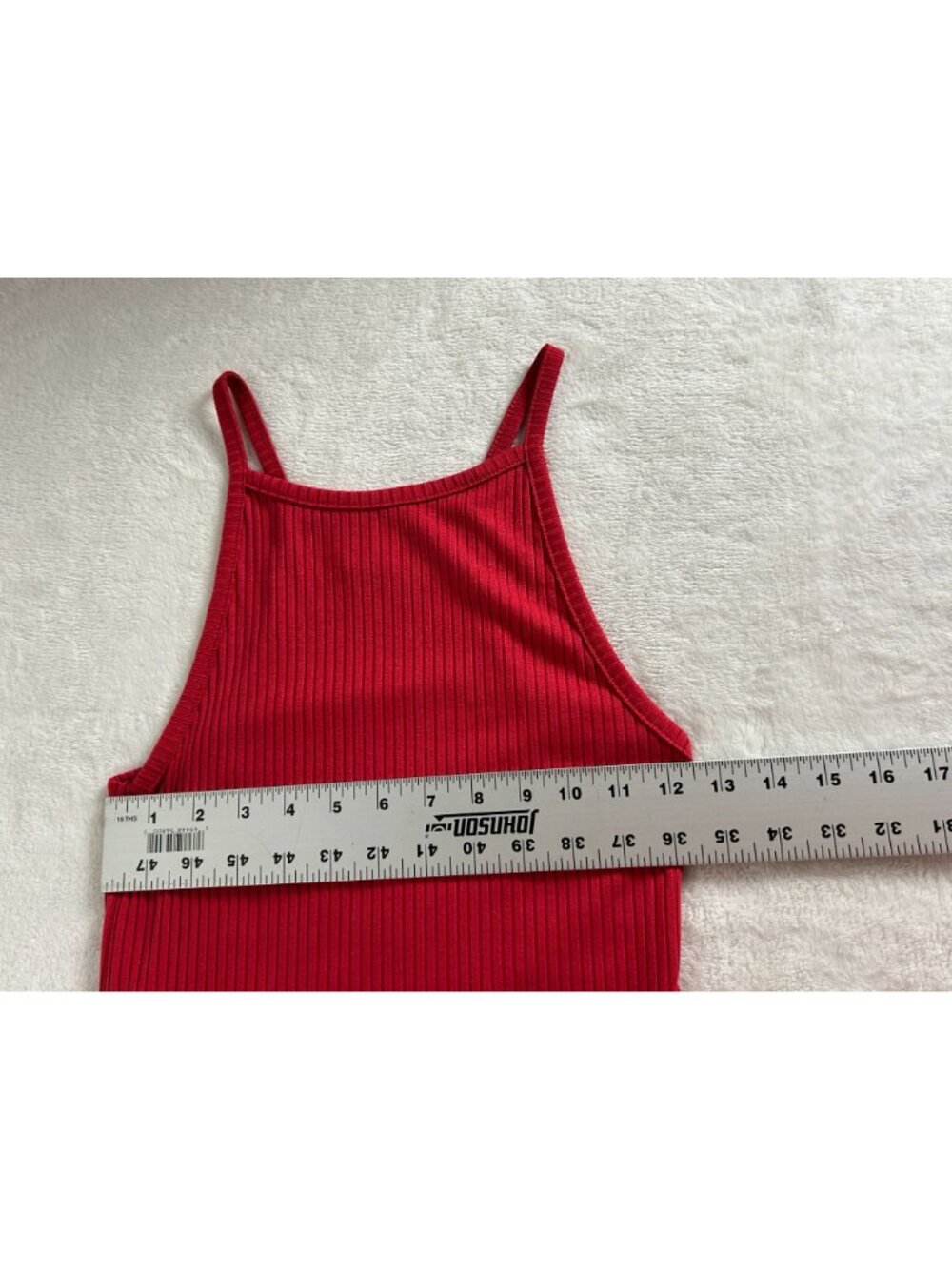 Hoodies Cool & Casual Womens Red Ribbed Sleeveless Sport Maxi Dress XS Stretch - Picture 8 of 9